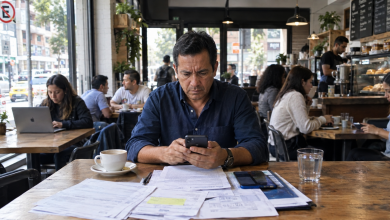 Persona revisando desde su computadora si una página web de préstamos en línea es segura en México